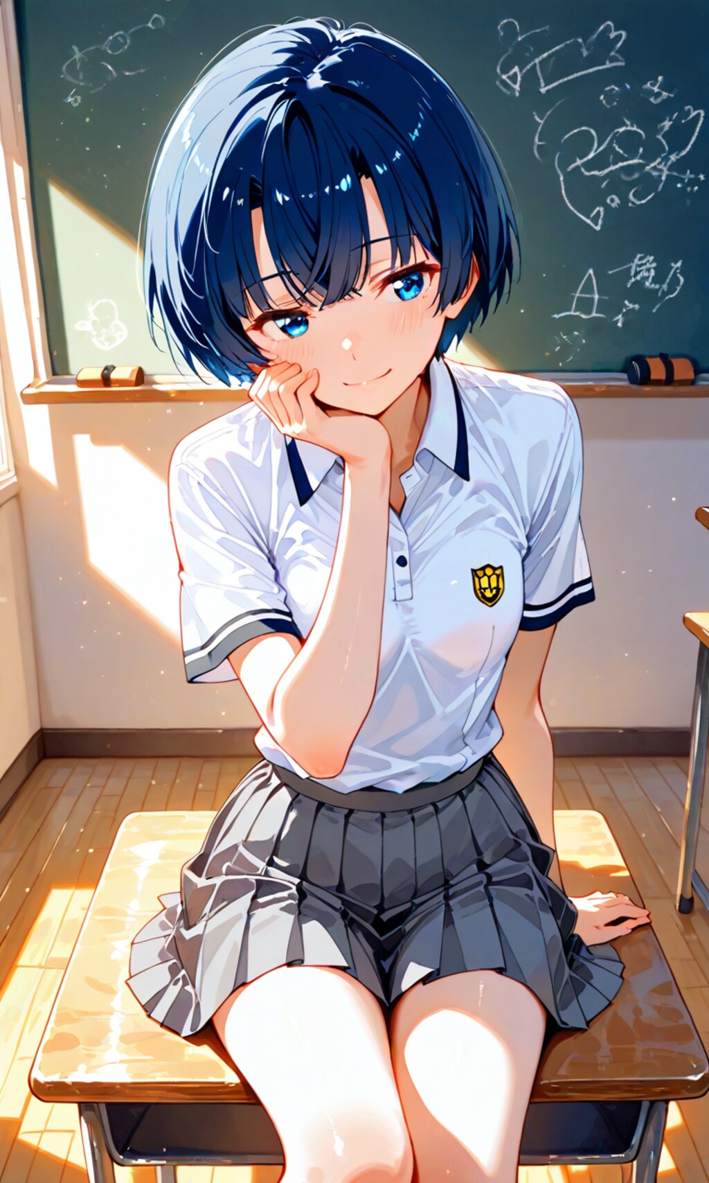 放課後の教室で柑菜ちゃん