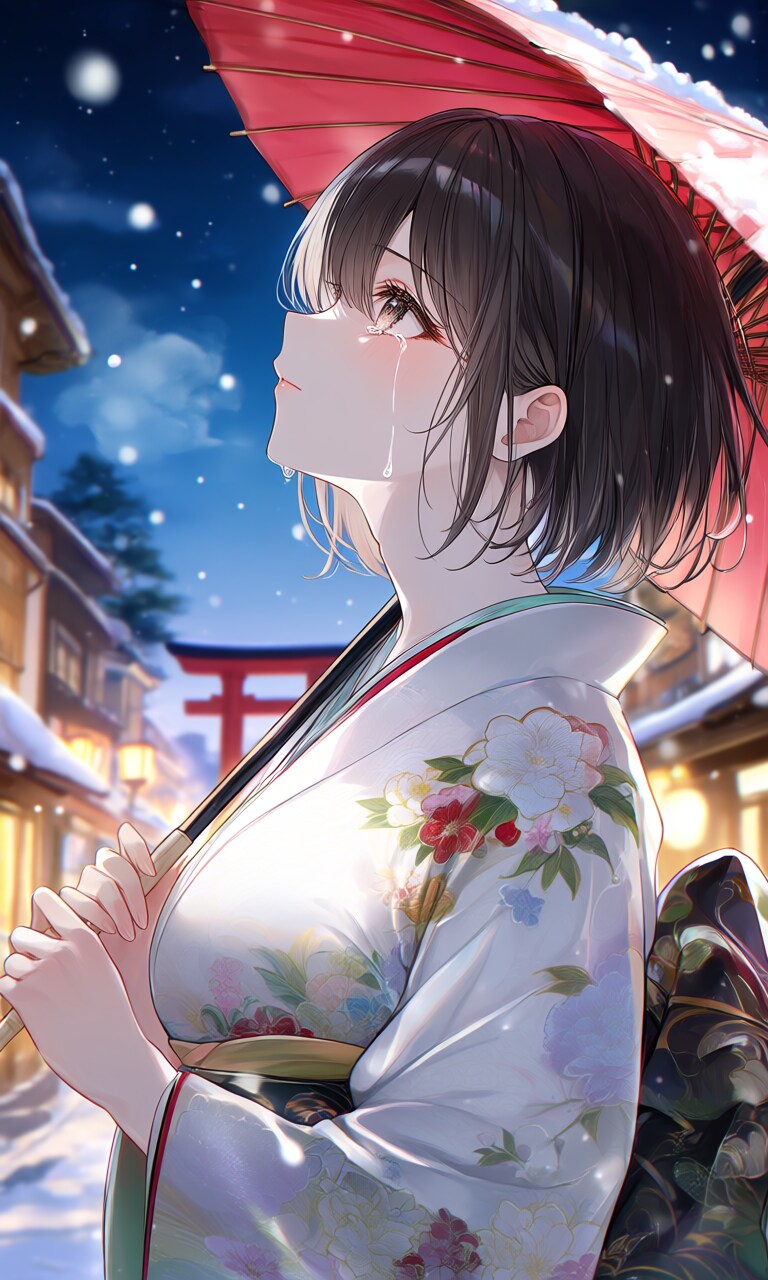 【よその子、アキちゃん】雪降る季節の純恋華 | の人気AIイラスト・グラビア