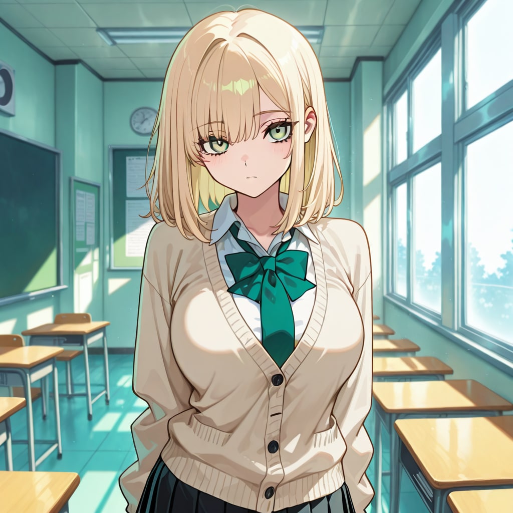 朝の生徒会室と沙也ちゃん | の人気AIイラスト・グラビア