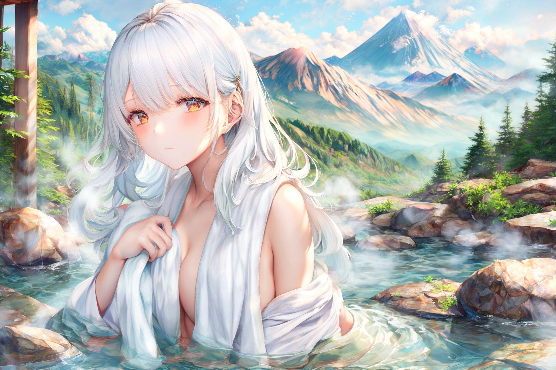 祭りの後の温泉