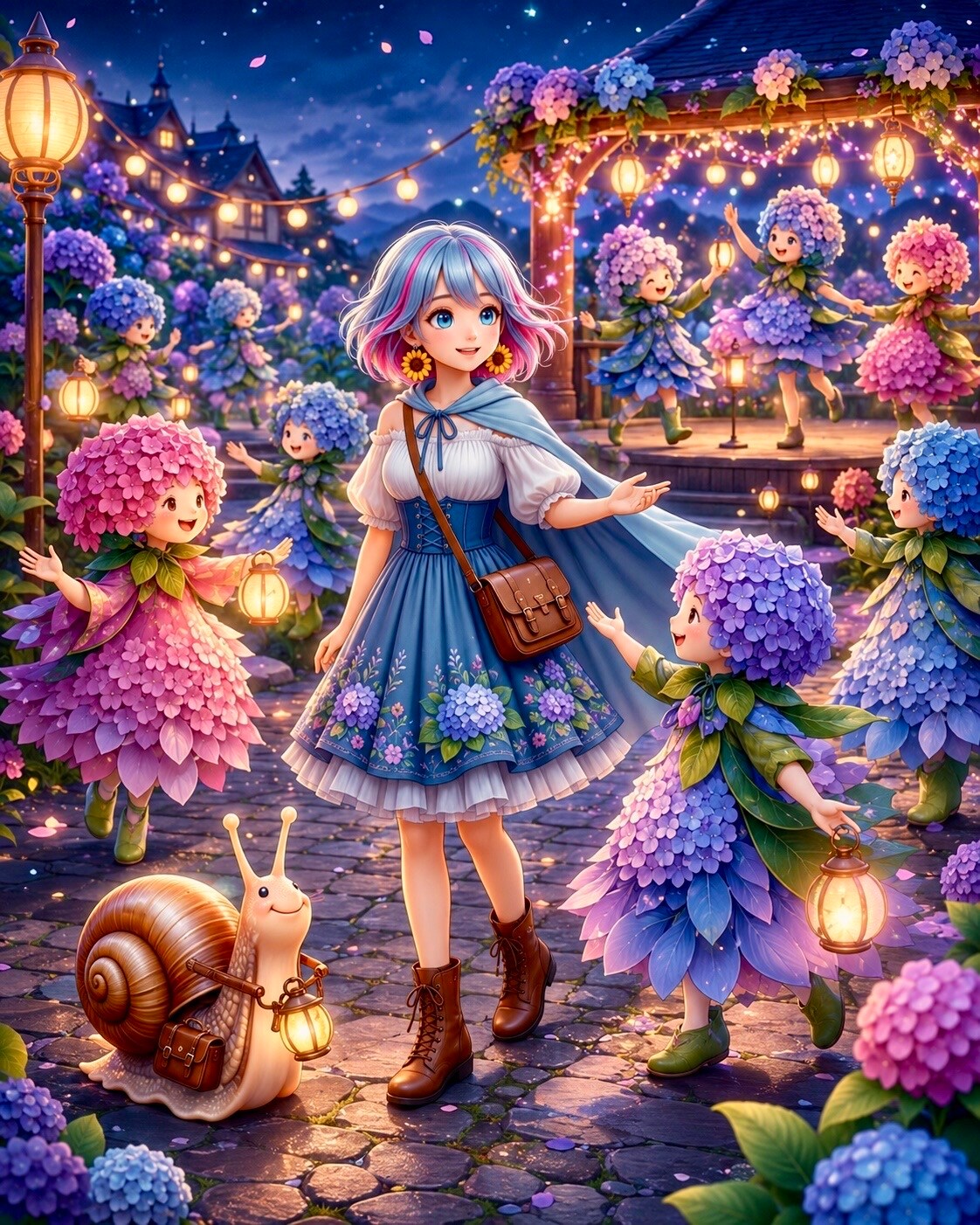 絵本　踊る紫陽花人の夜祭