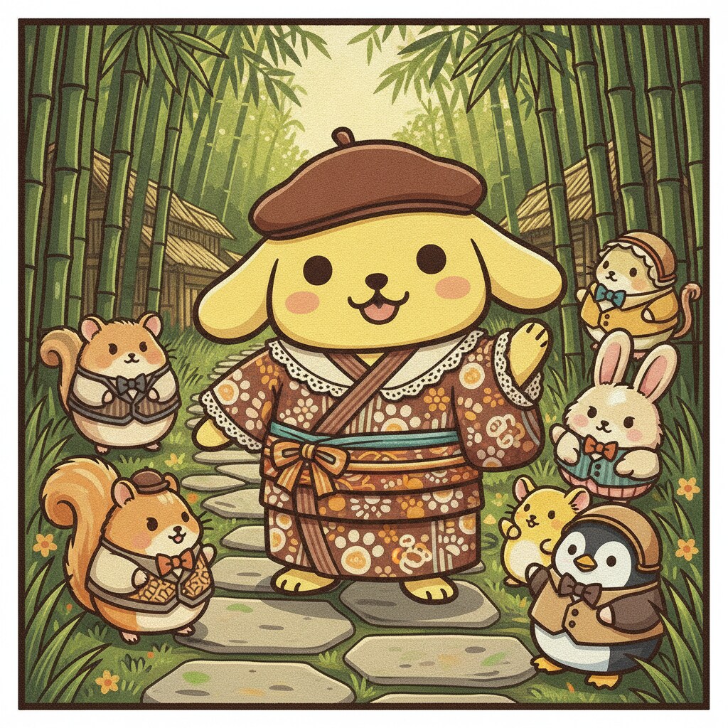 ポムと凛々しい浴衣 | の人気AIイラスト・グラビア