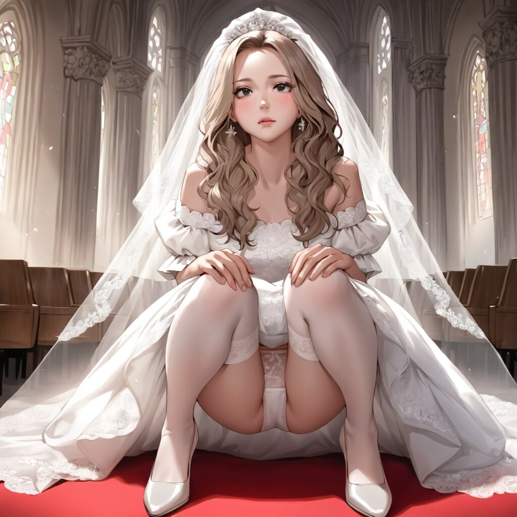 花嫁のパンチラ