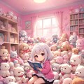 ぬいぐるみと読書ちゃん 2枚目