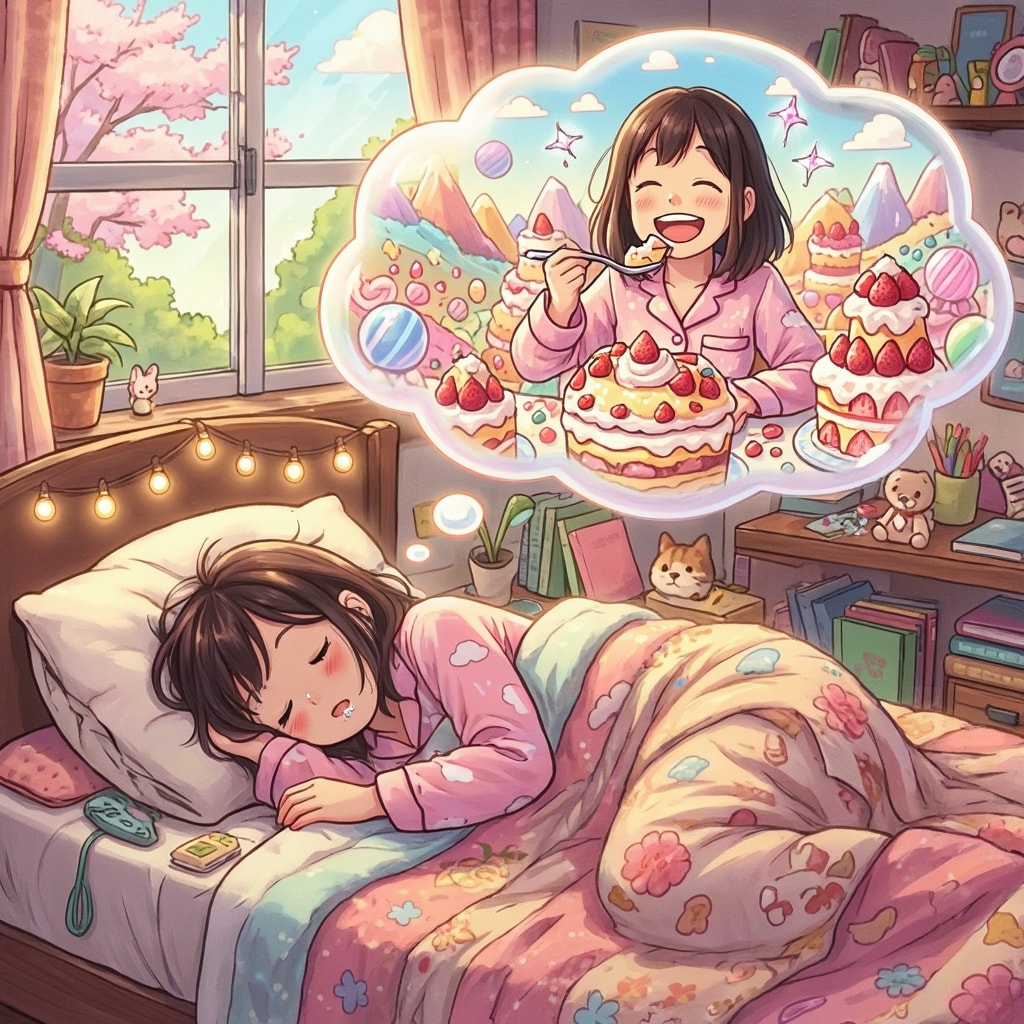 春眠、よだれは甘い夢のあと