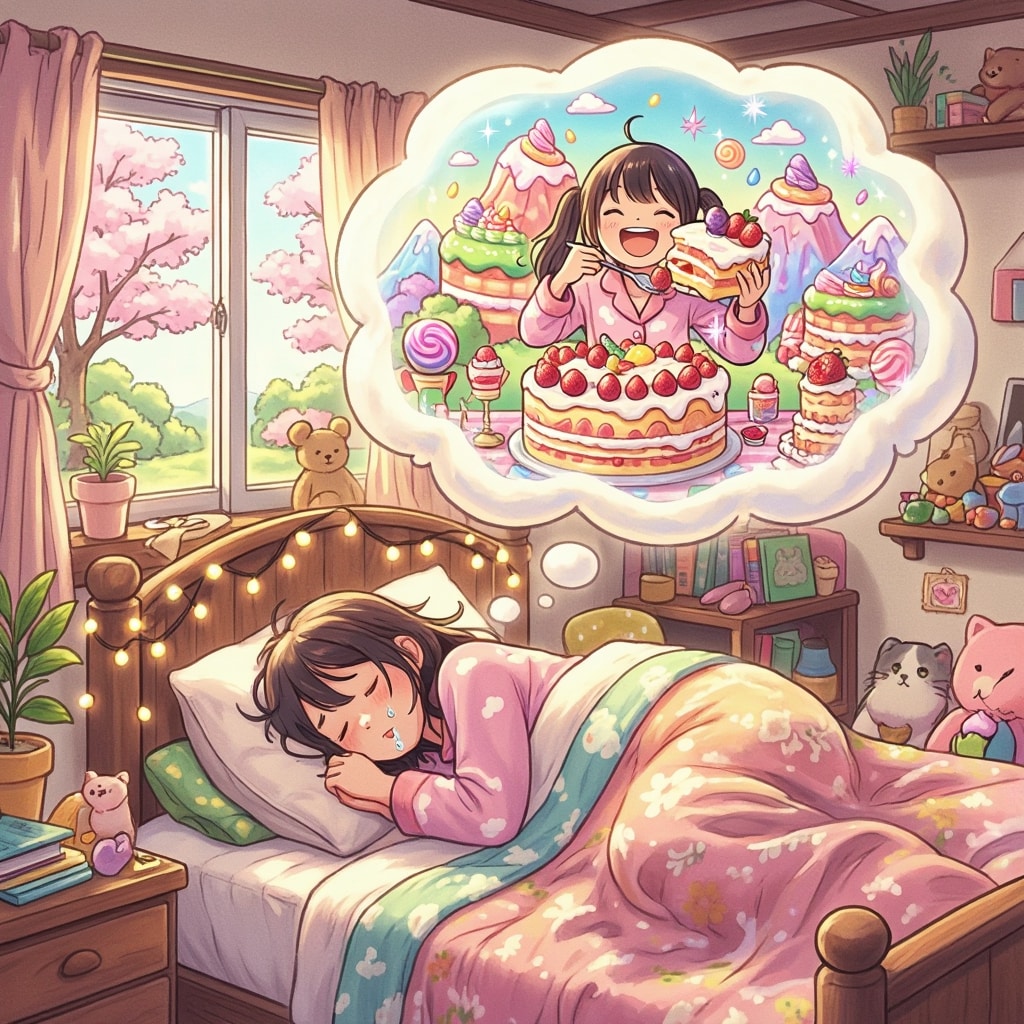 春眠、よだれは甘い夢のあと