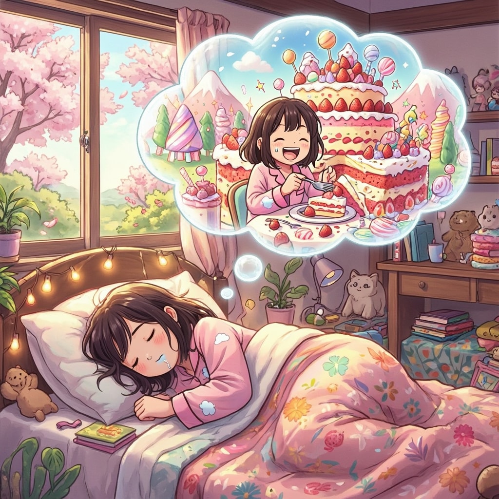 春眠、よだれは甘い夢のあと