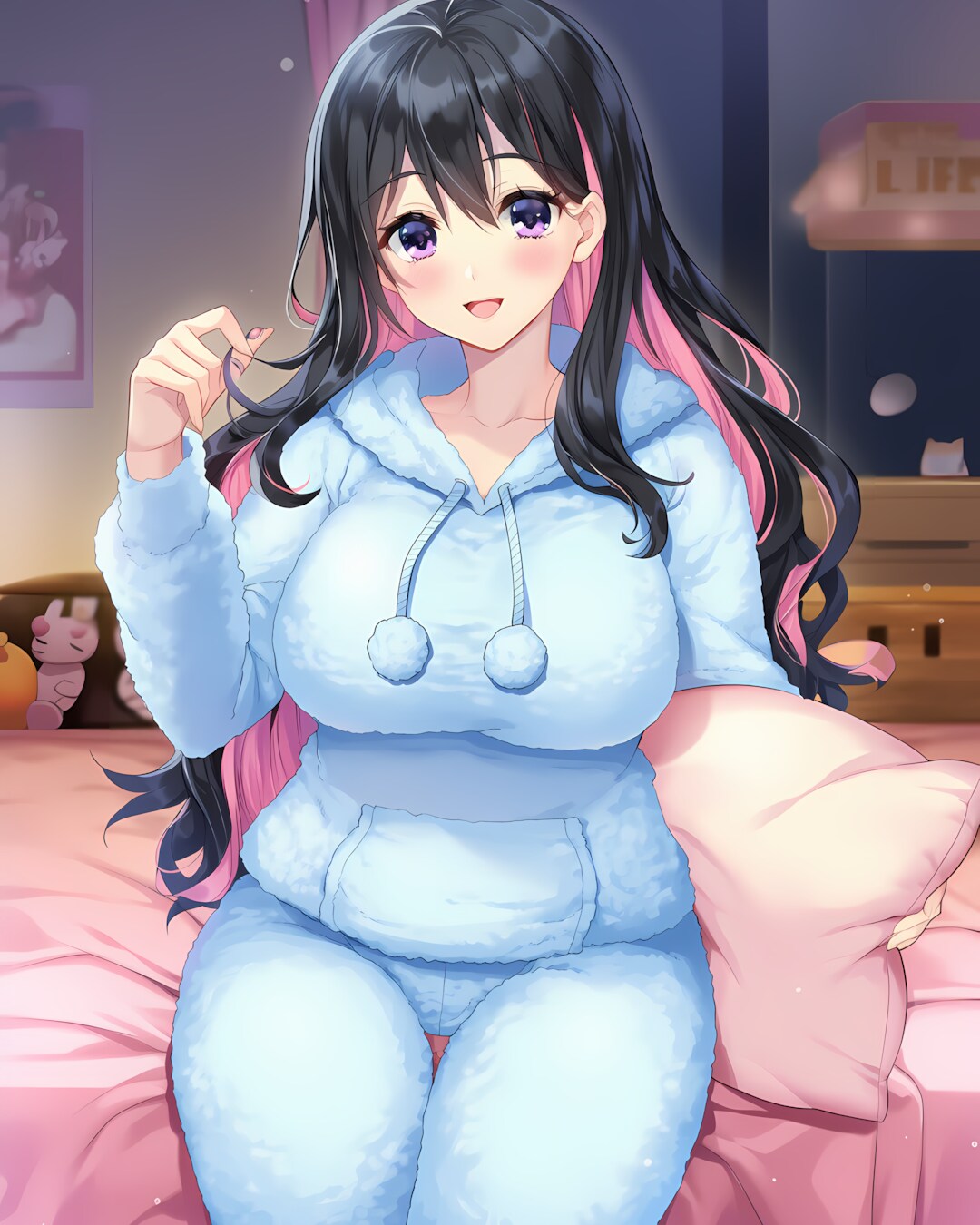 🧸アニマル柄もこもこウェア✨リナちゃんのおやすみタイム