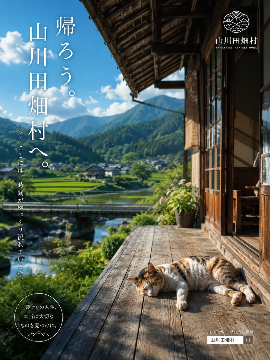 悠悠自適はここに在る。山川田畑村