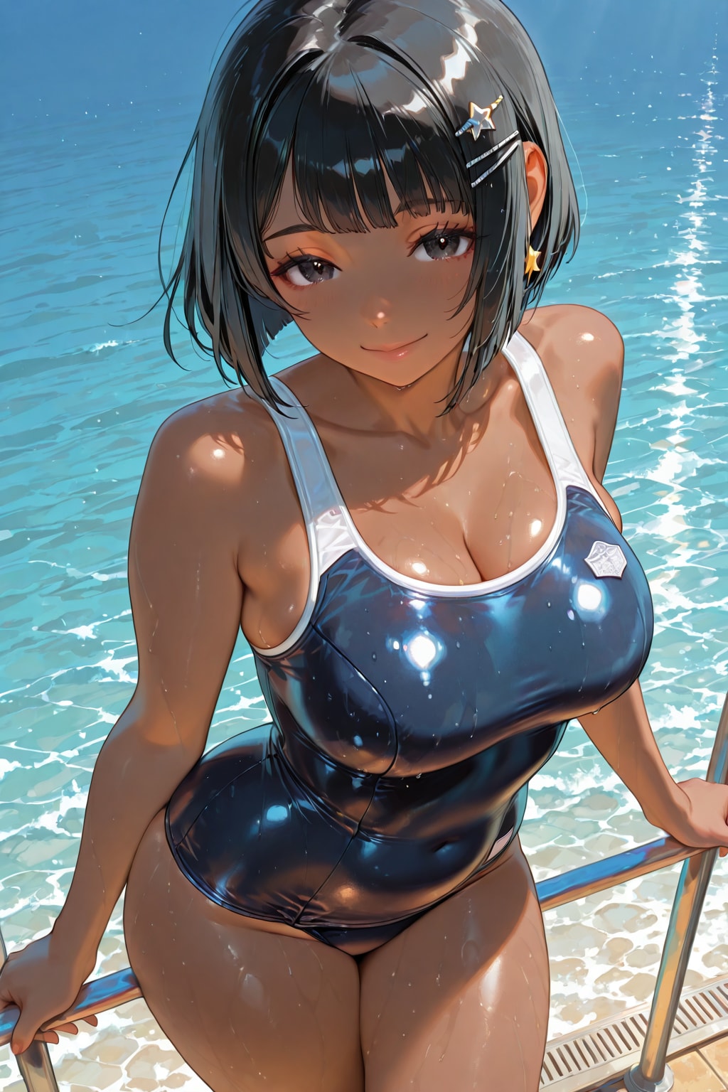 夏の日差しを浴びて