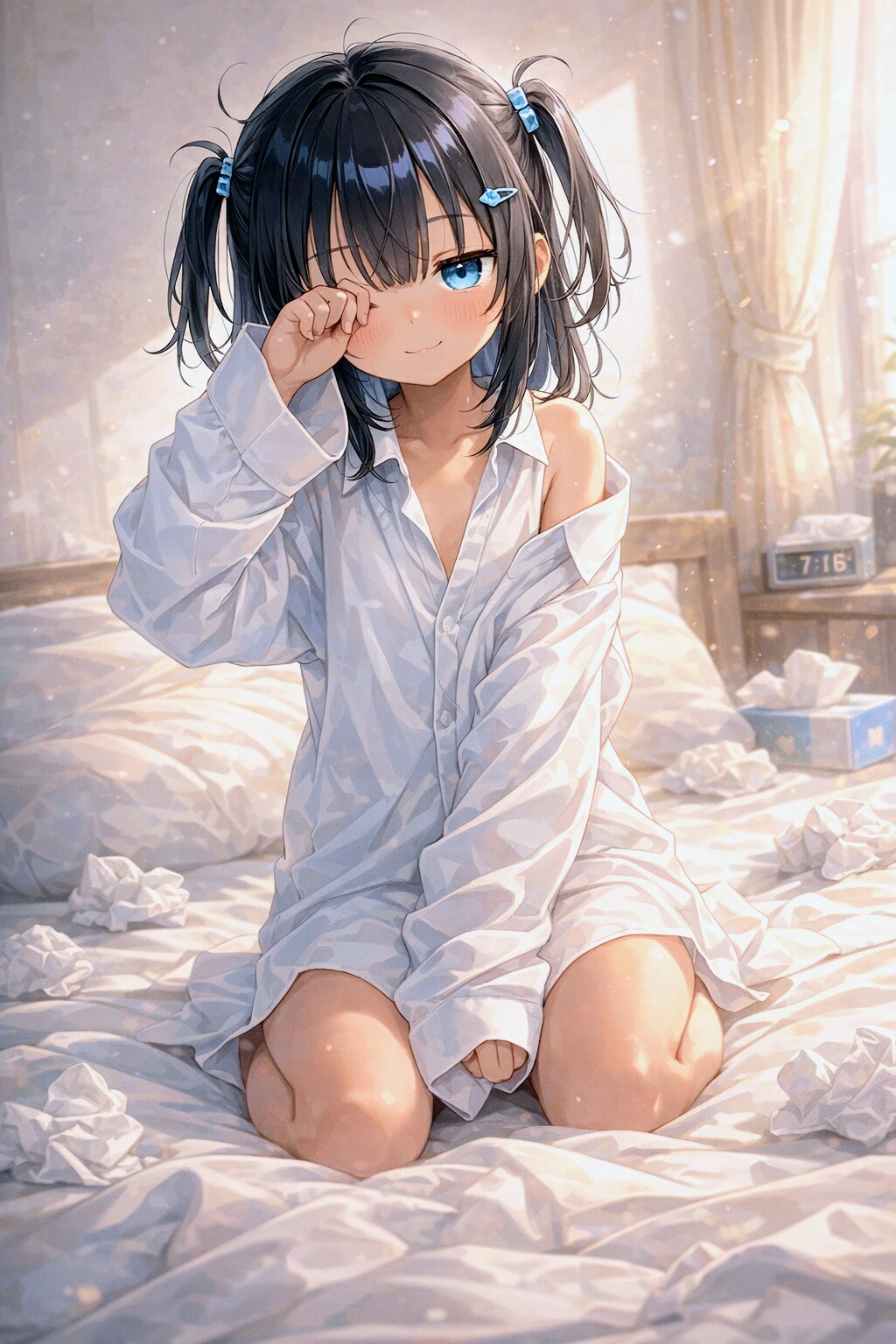 寝ぼけまなこのこなつちゃん