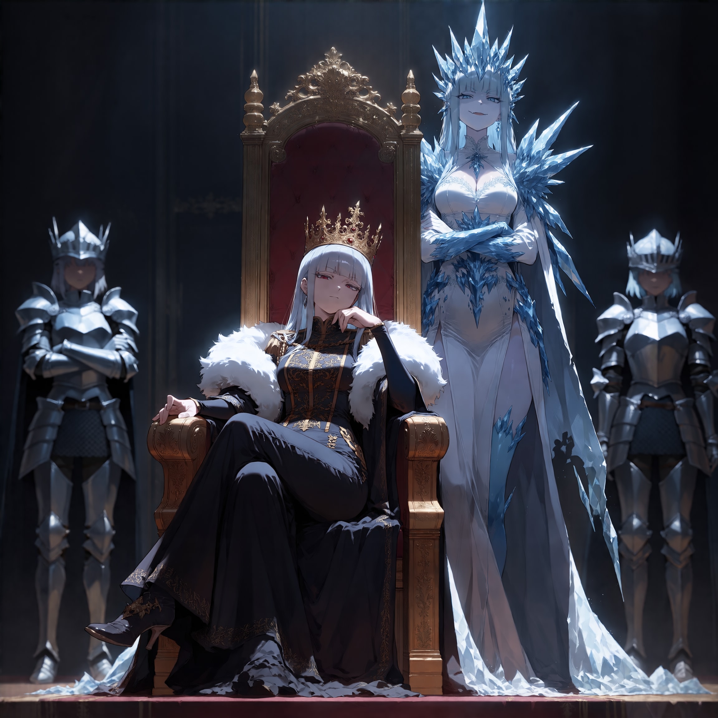 #cool girls　「凍れる女王と氷晶の守護者」 | の人気AIイラスト・グラビア