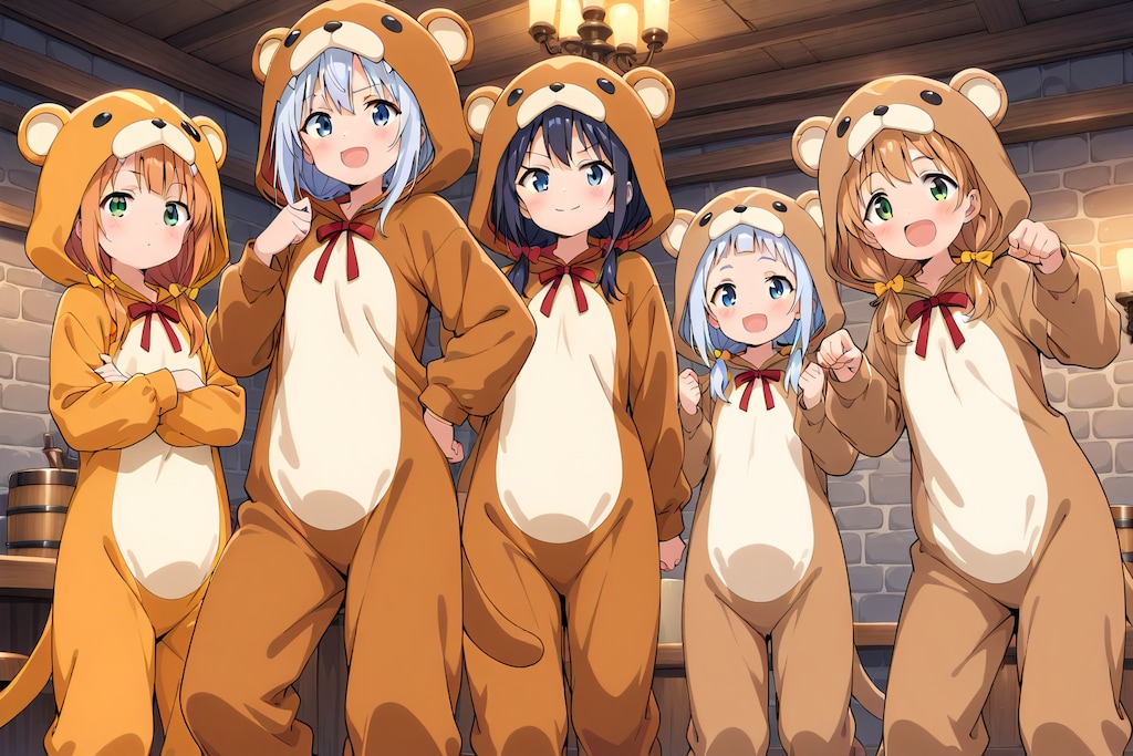 【All0403d5】きぐるみパーティ冒険者ギルドに登録する（モデル: HARPY）