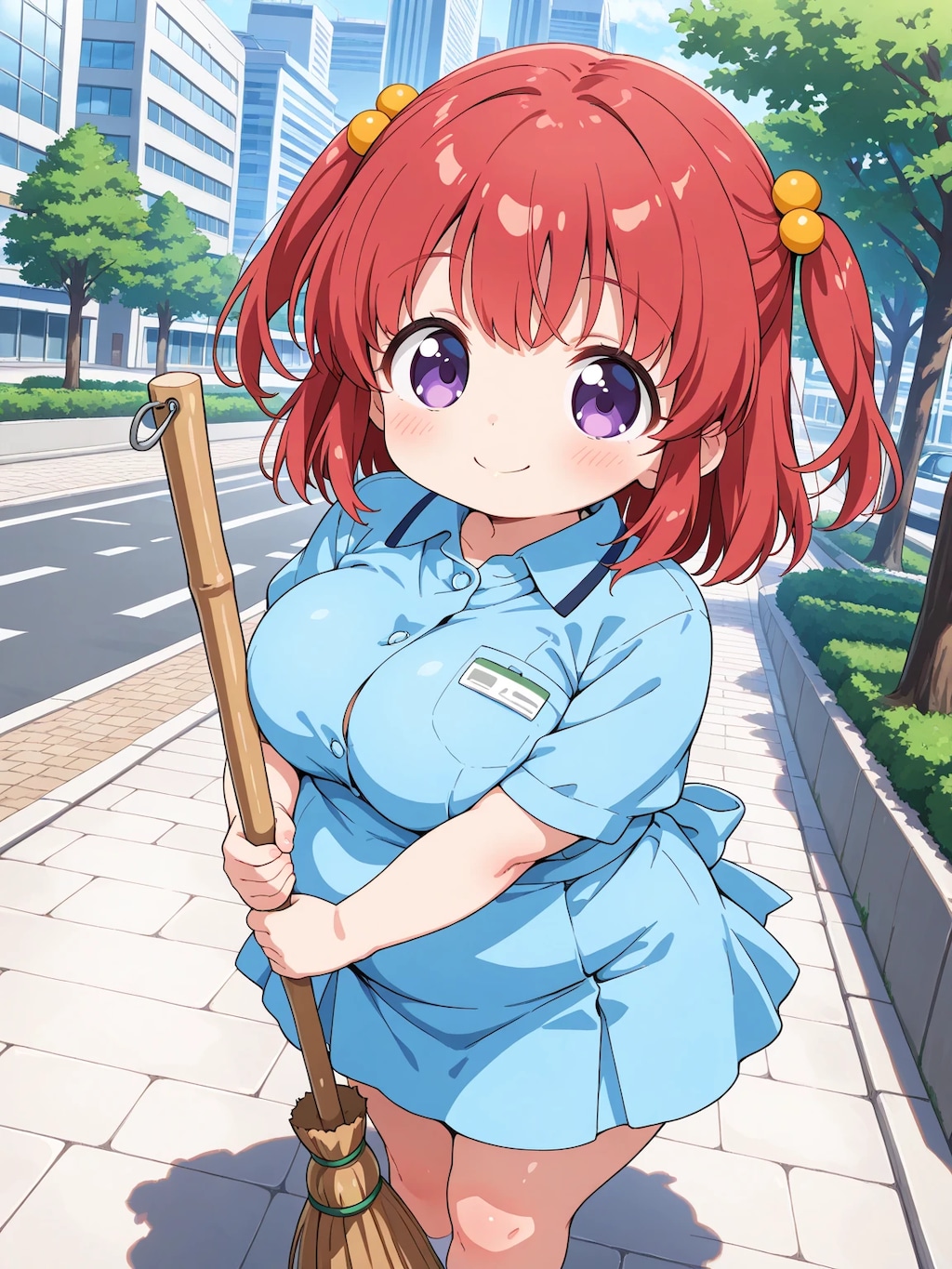 街のお掃除・めぐみちゃん