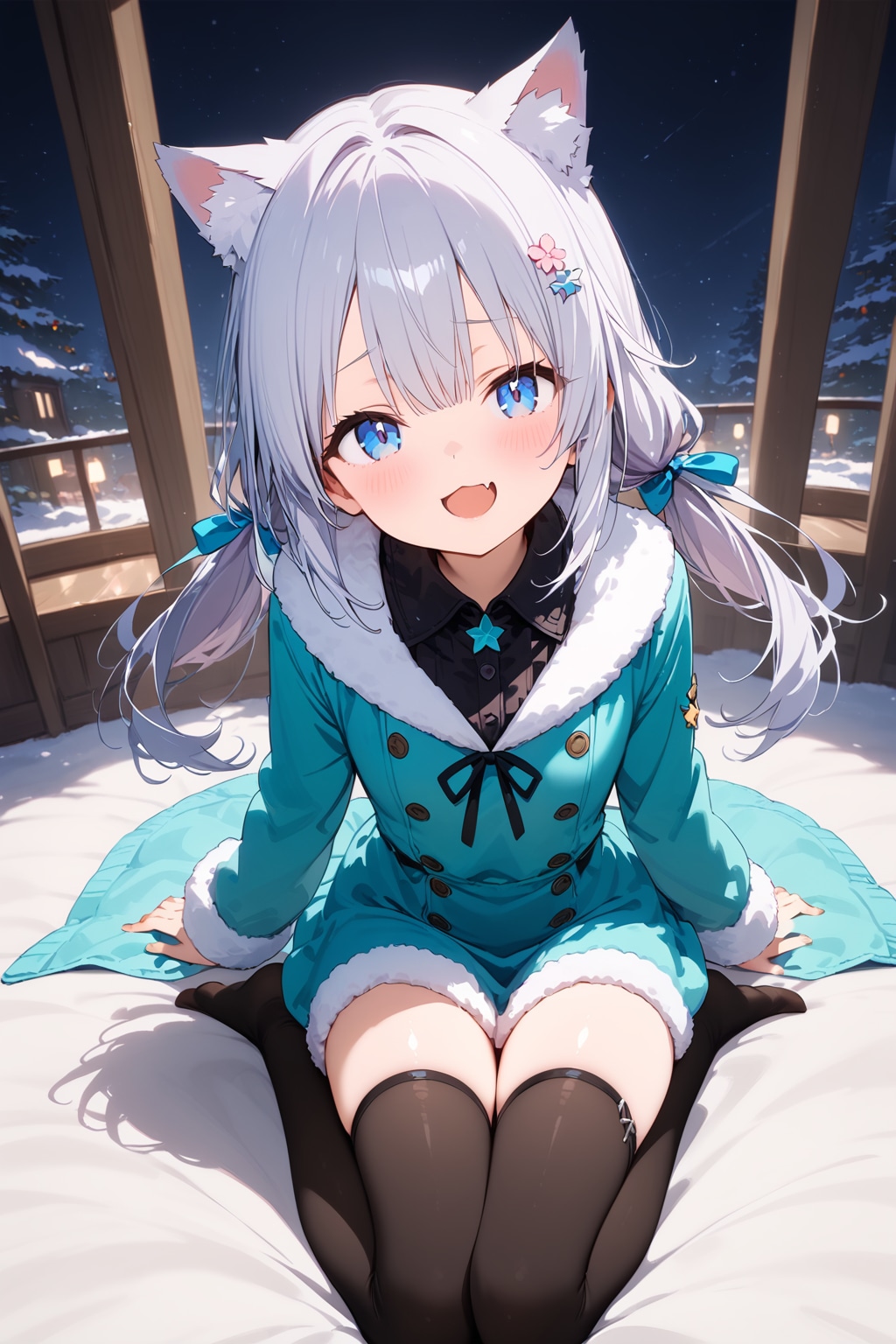 冬景色のイヌミミちゃん | の人気AIイラスト・グラビア