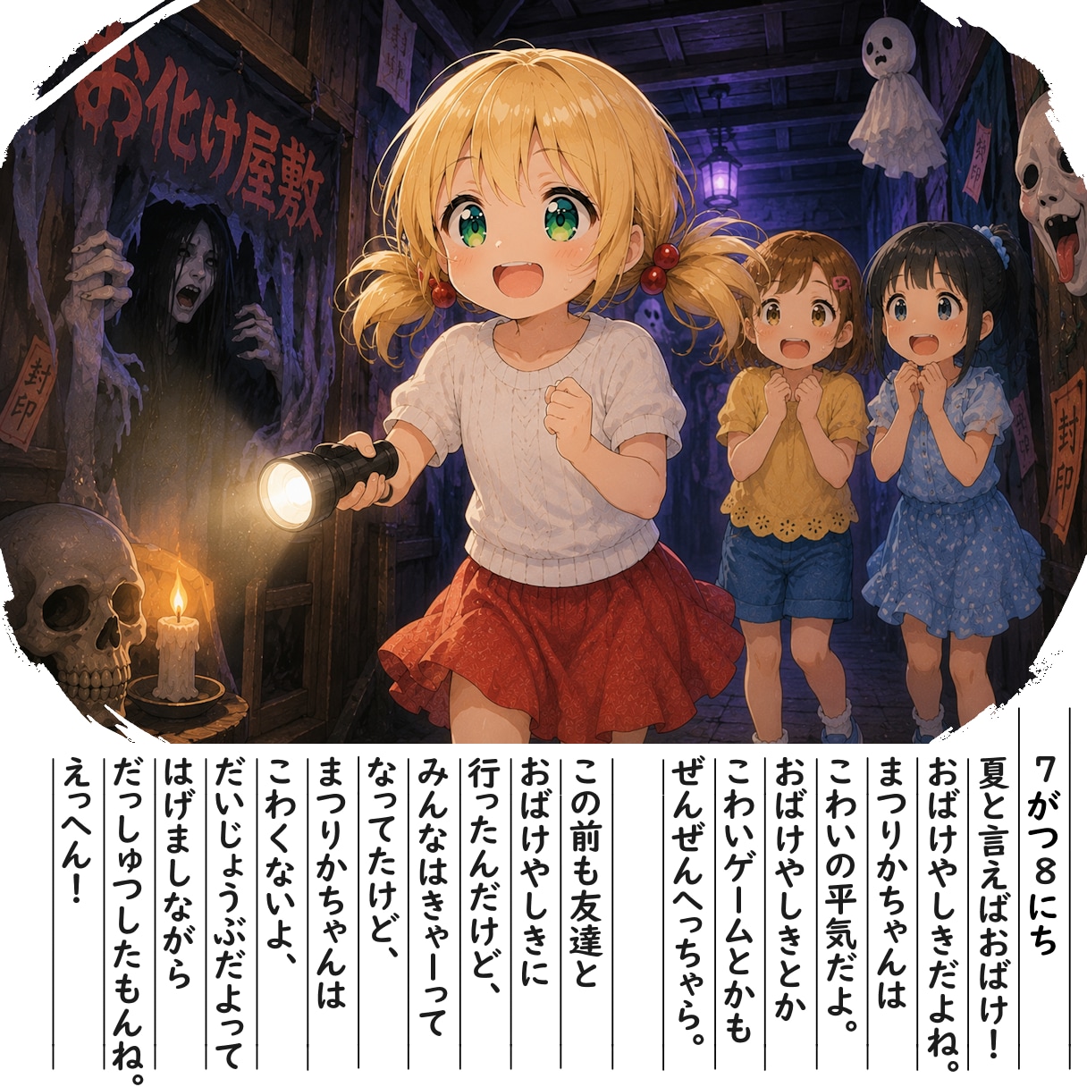 【絵日記】こわくないもんね
