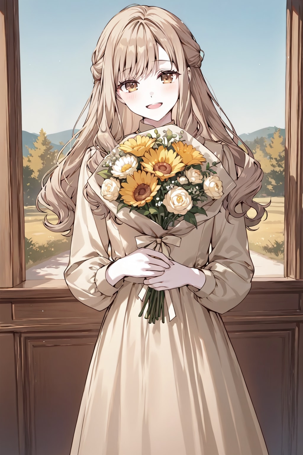 花束を添えて
