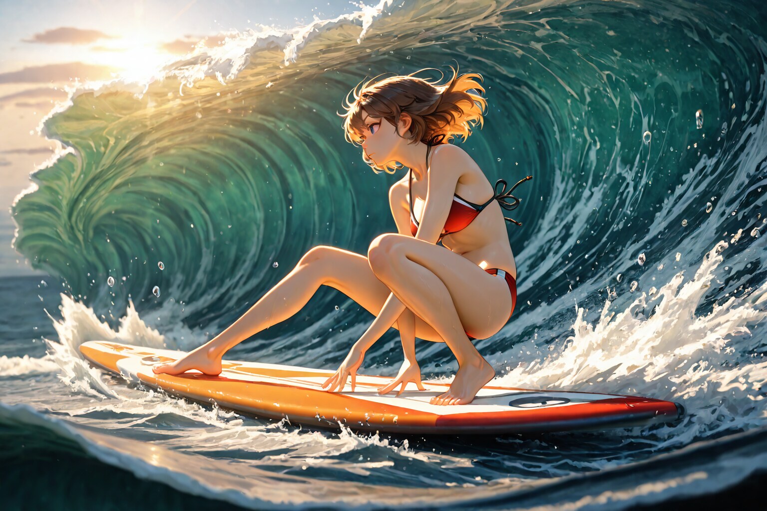 サーフィン少女