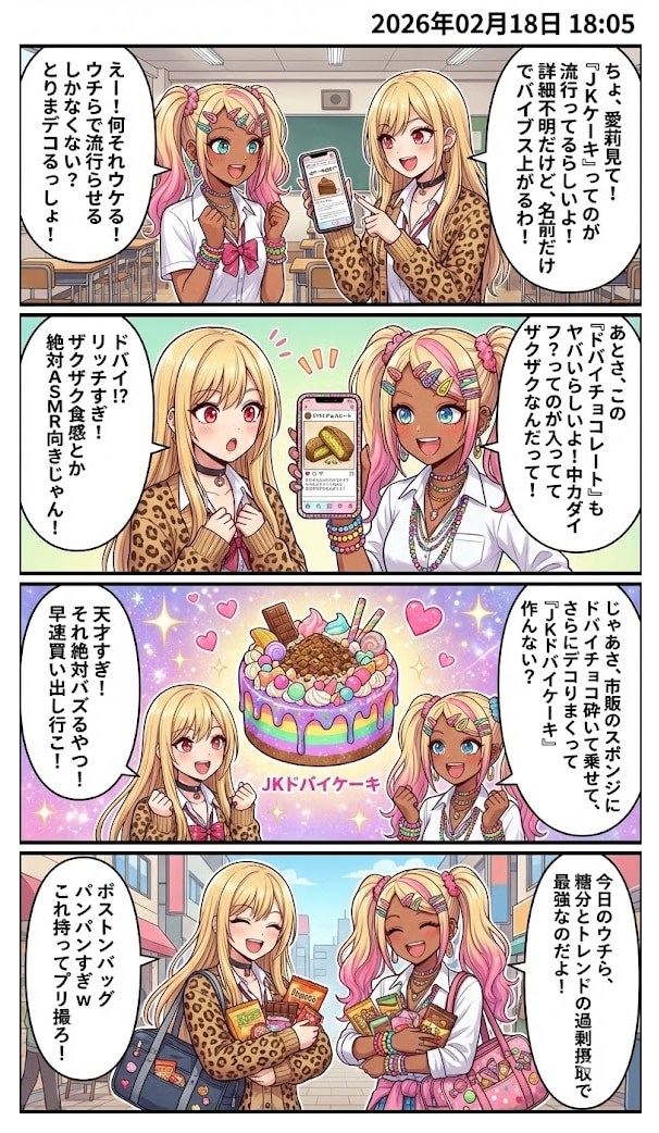 「JKケーキ」　毎日漫画18時 | の人気AIイラスト・グラビア