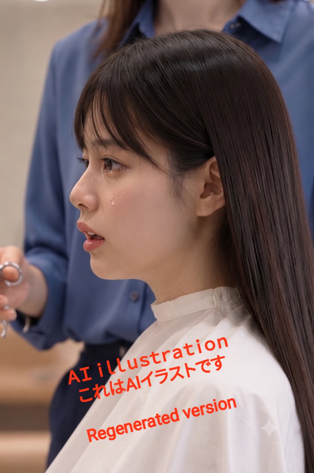 いつも笑顔だった子が、ポニーテールを解かれ── 髪の重さと、その後に始まる“初めてのバッサリ”への不安に小さく震えた… …長い髪が何十センチも落ちていく“静かで残酷な処刑”へ──