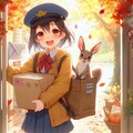 アクリルファンタジー、玄関に郵便物を届けに来た郵便局員クアッカワラビー 7枚目
