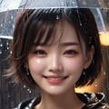 大雨になっちゃったね。 3枚目