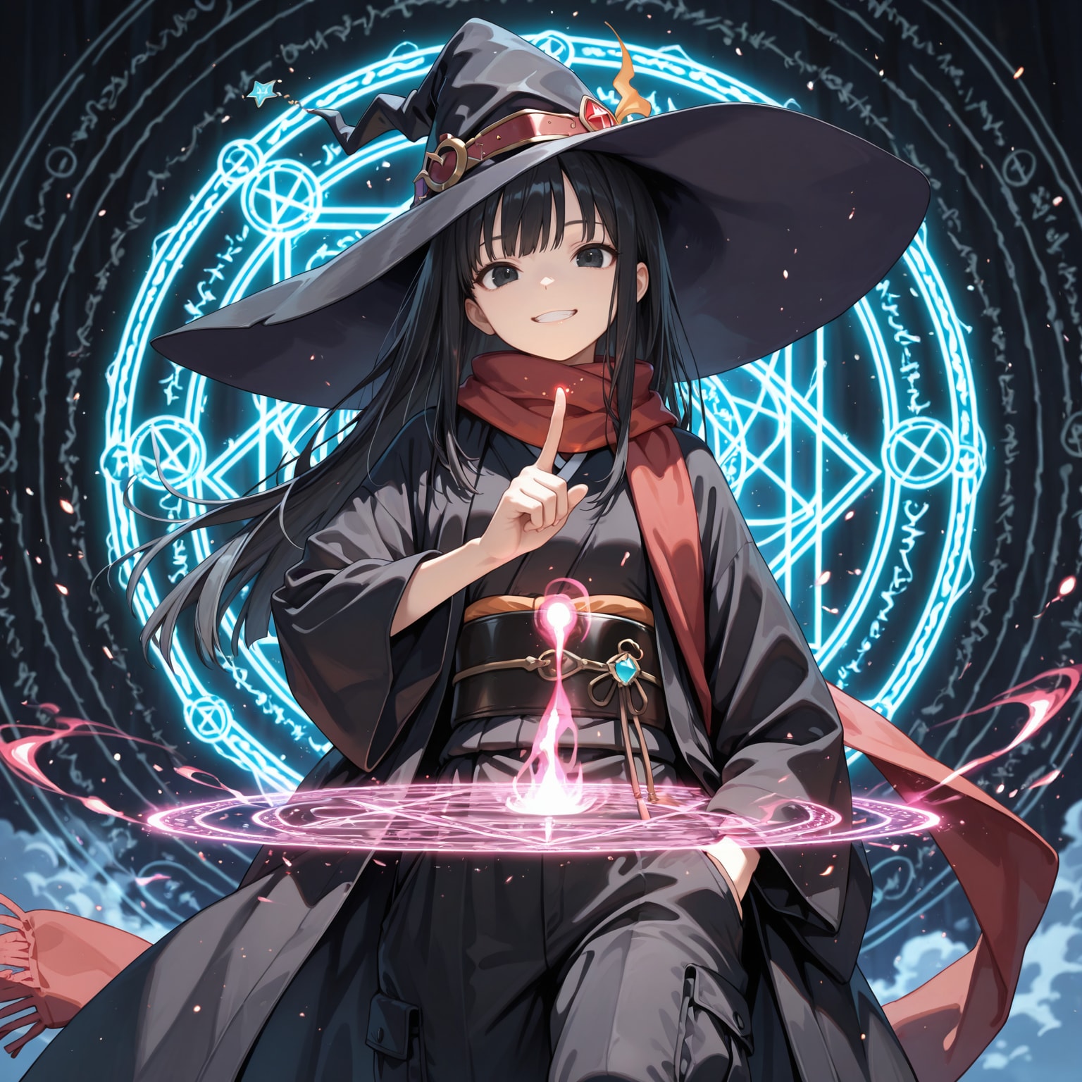 魔法陣と魔女さん | の人気AIイラスト・グラビア