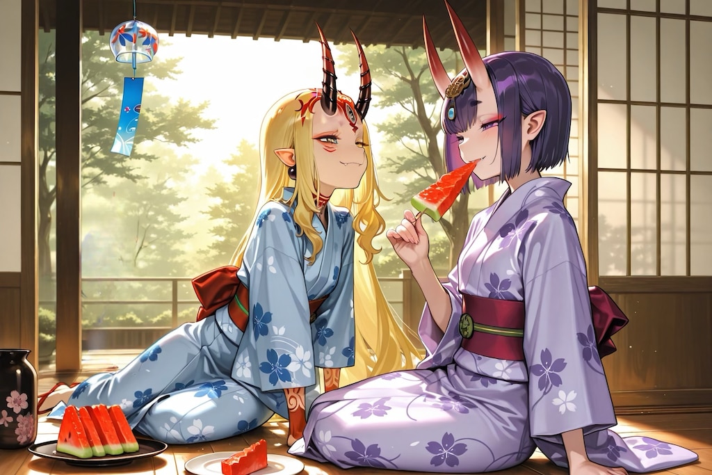 避暑地で涼む