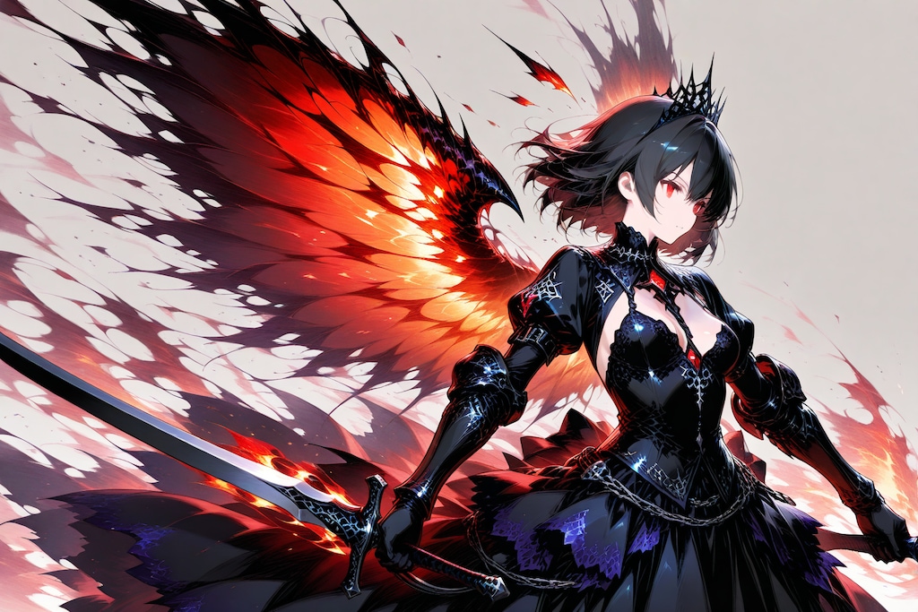 堕天使になった姫騎士