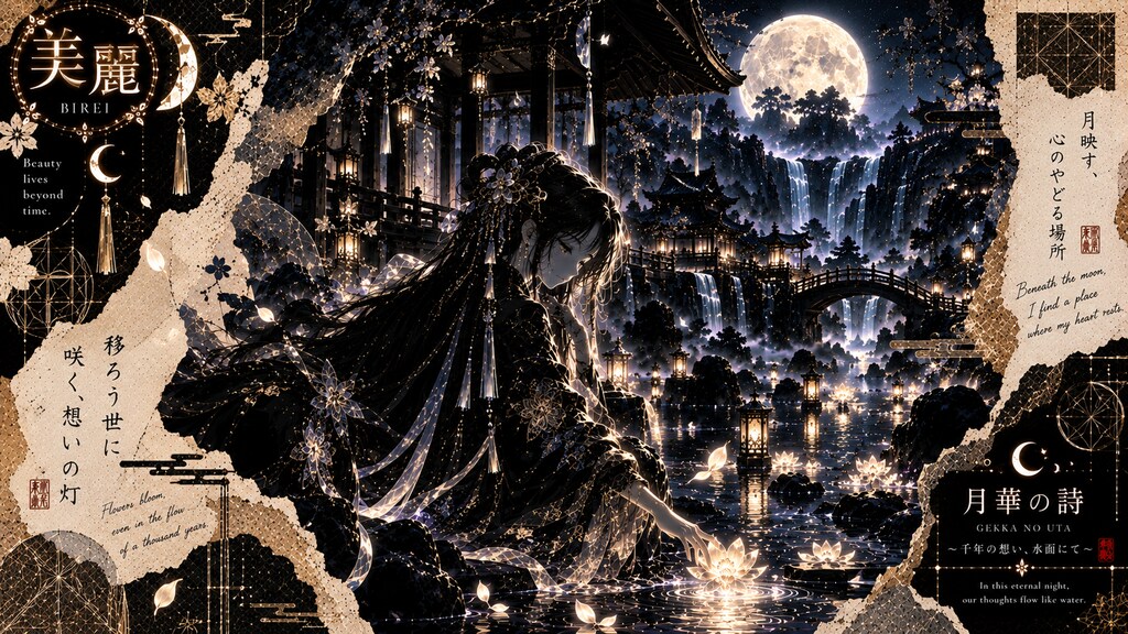 Moonflower Poem — A Thousand Years of Longing  Beneath the moon, I find a place where my heart rests