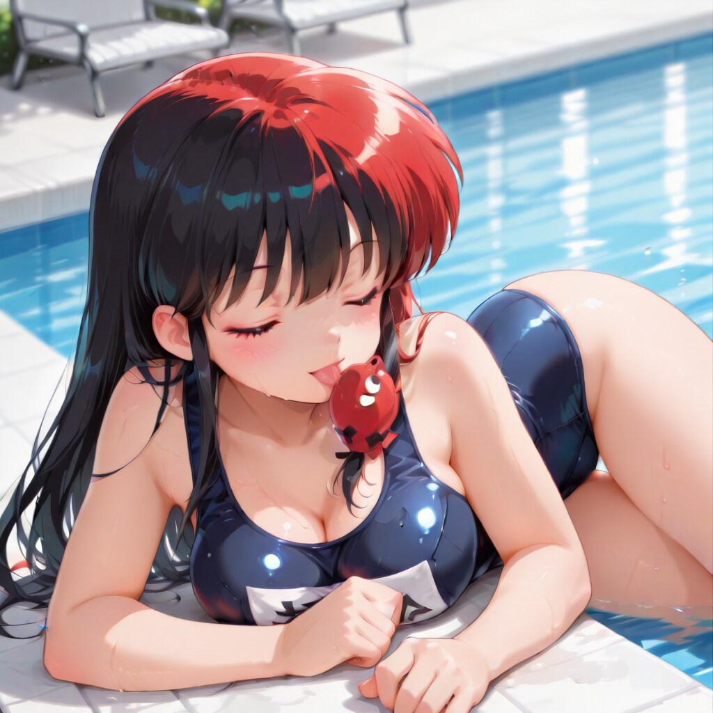 夕日プール