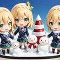 雪遊びするヤスミン三姉妹　ねんどろいど風ジオラマ♪ 11枚目