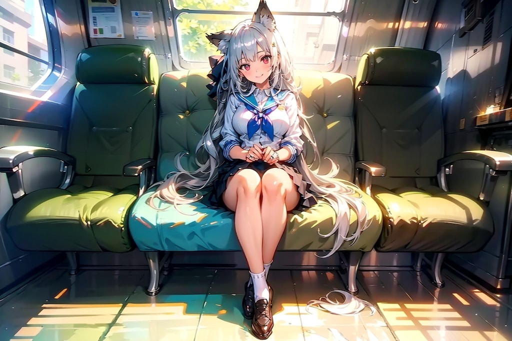 セーラー服で電車に乗って