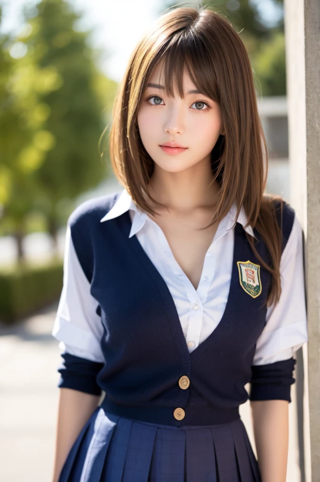 制服の胸のボタンを下級生達にねだられ♪#03