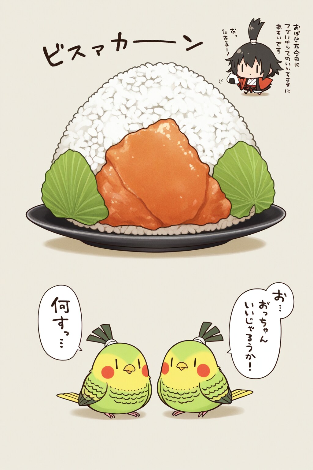喋るインコ侍の居酒屋飯