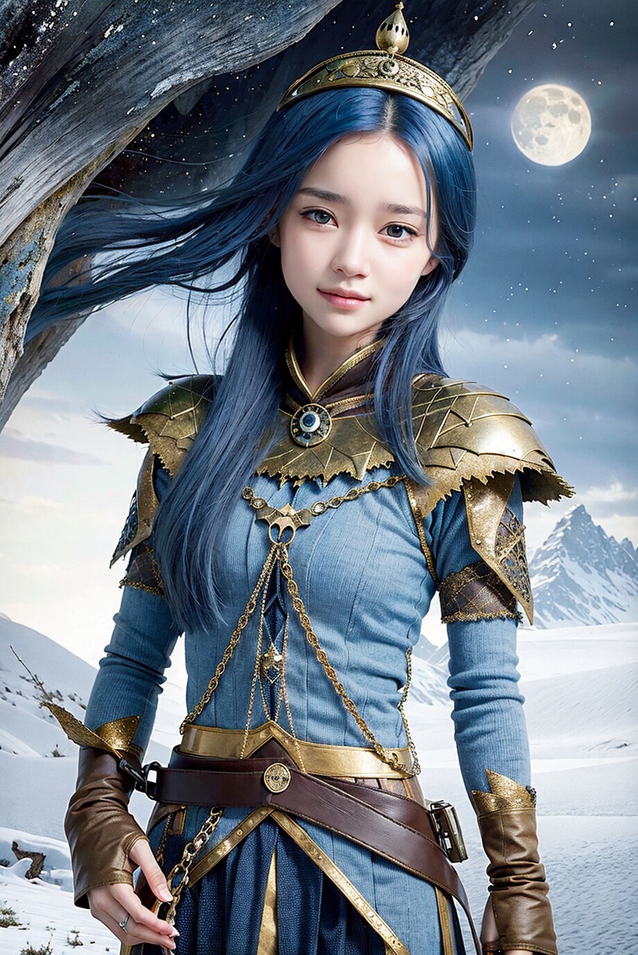 青い髪の王女