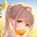 一輪の花と少女 3枚目