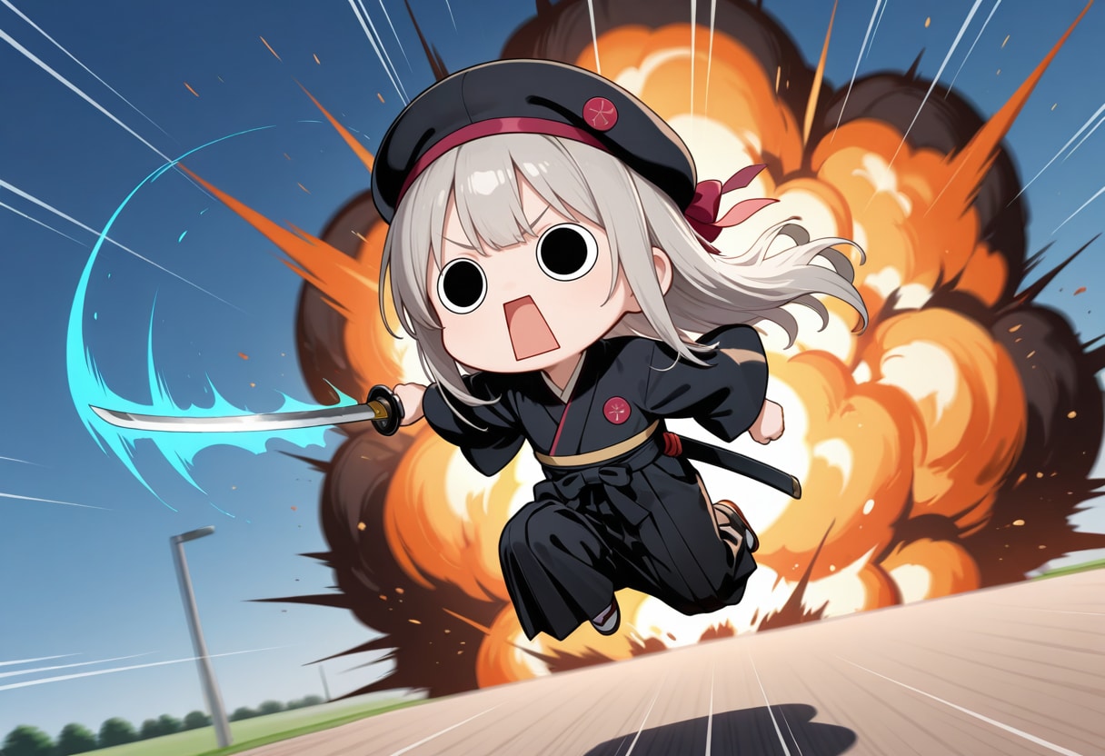 刀ウェポンを持ってやってしまいよったえらいこっちゃ嬢 | の人気AIイラスト・グラビア