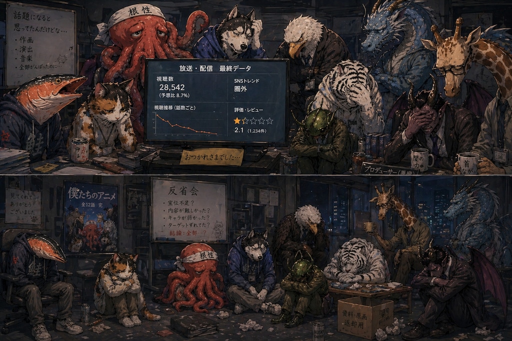 アニメ制作する生物たち