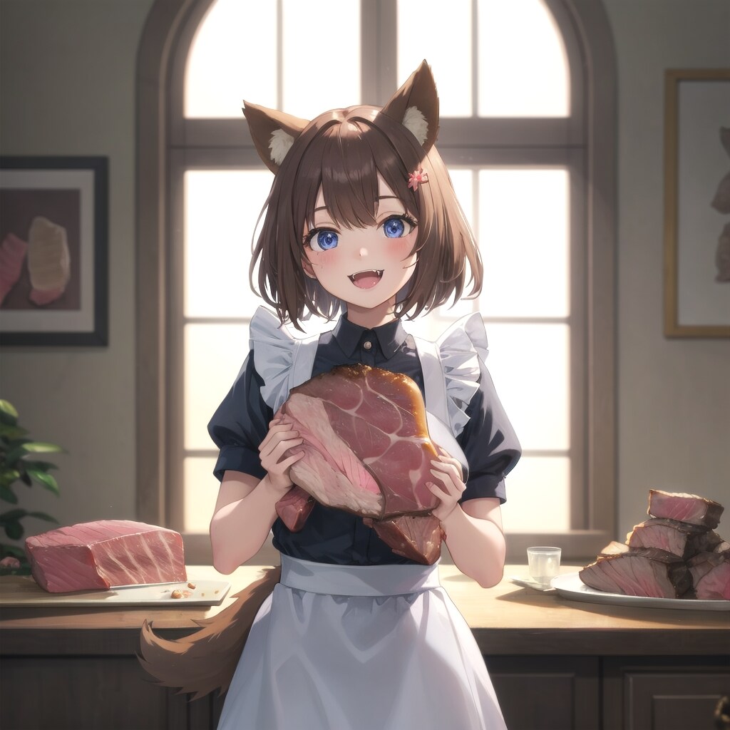 今日はいいお肉が手に入ったんですよぉ！！