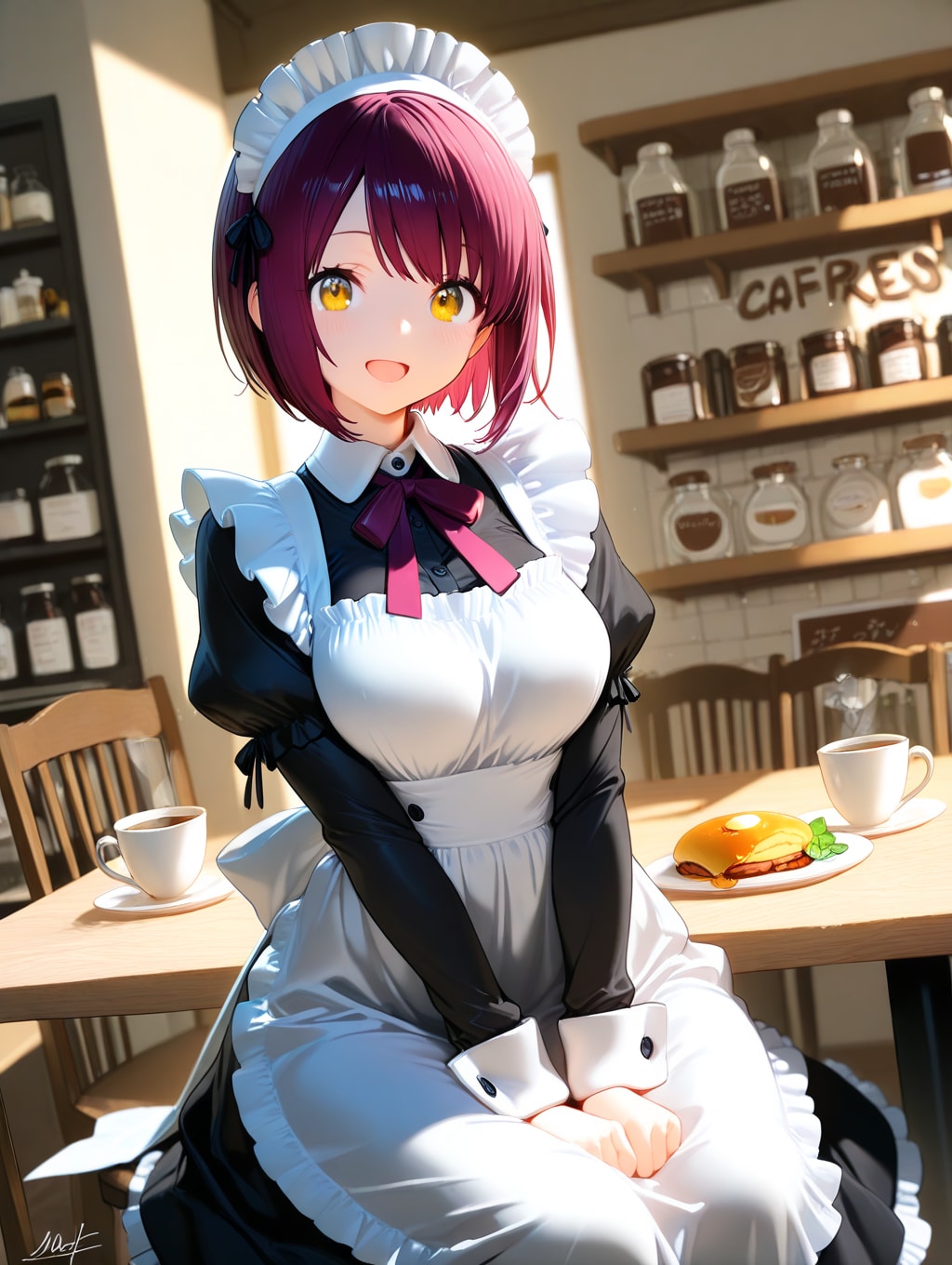 おはようございます（挨拶メイドの芽衣ちゃん）