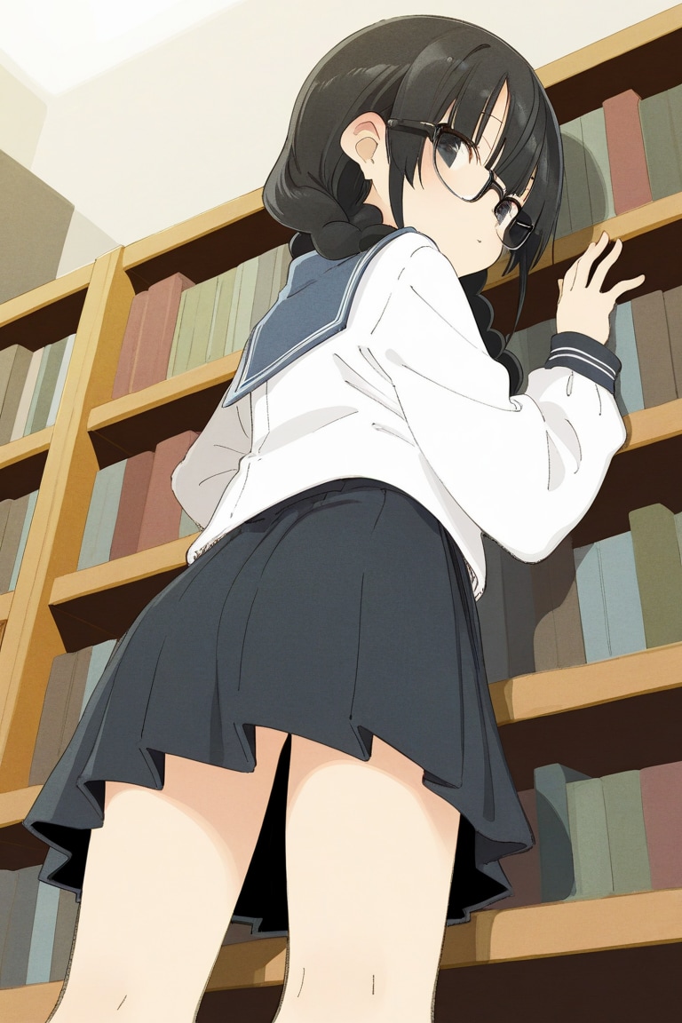 正統派図書委員ちゃん | の人気AIイラスト・グラビア