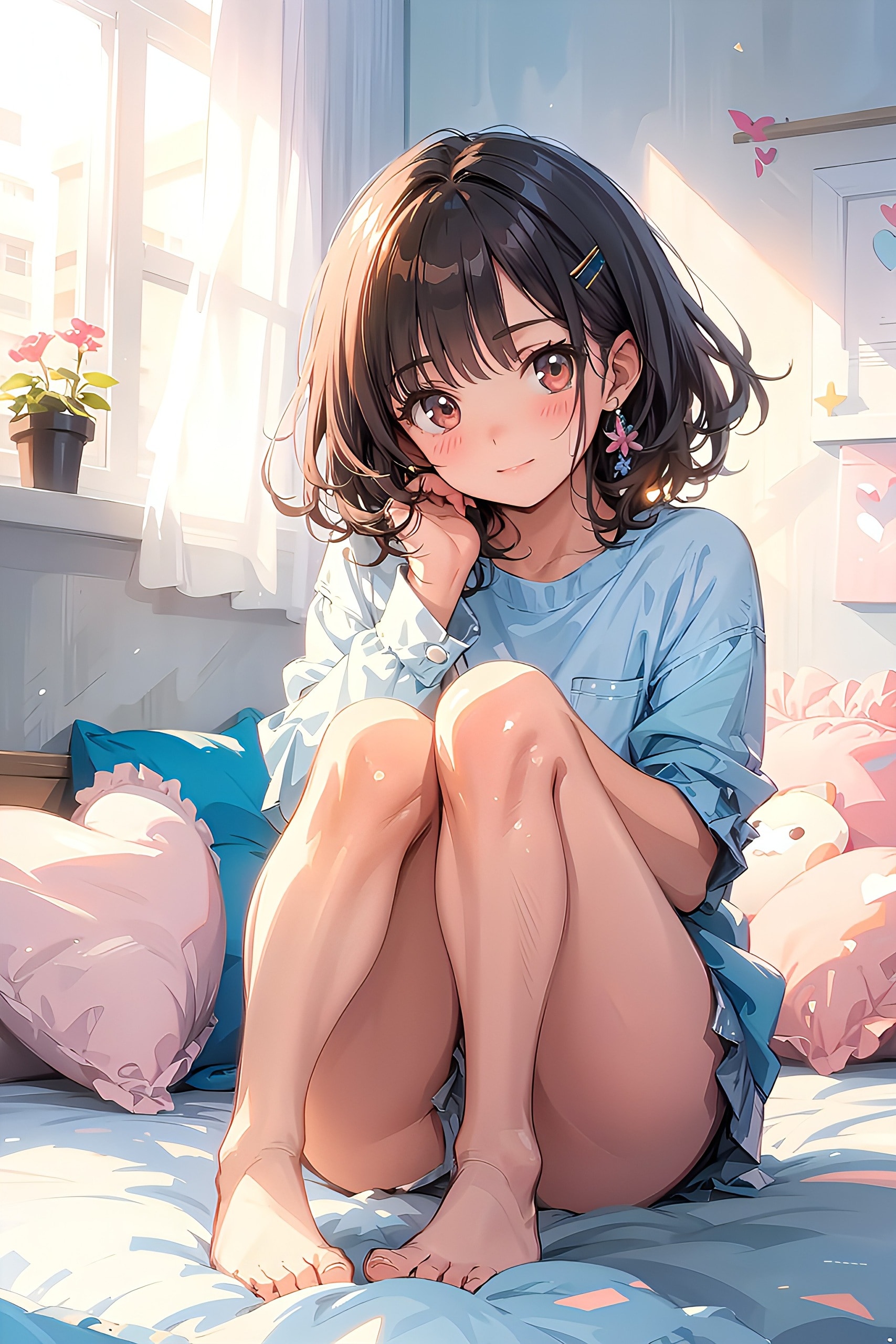 座るお姉さん