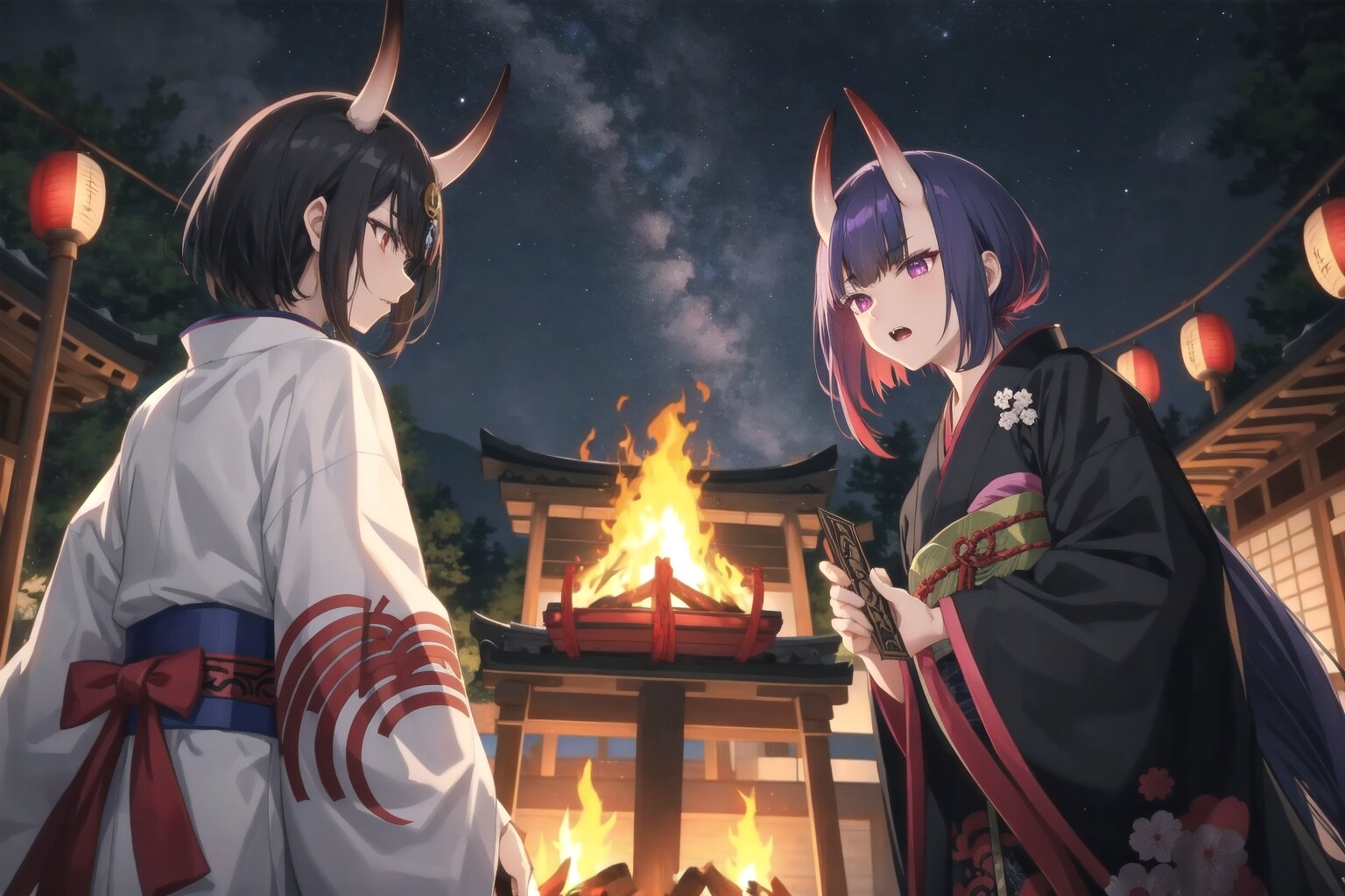 酒吞童子と対峙する安倍晴明４ | の人気AIイラスト・グラビア