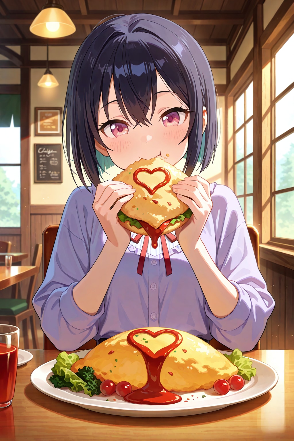 オムライスとオムハンバーガー