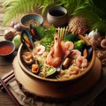 森で食べるseafood noodle 4枚目