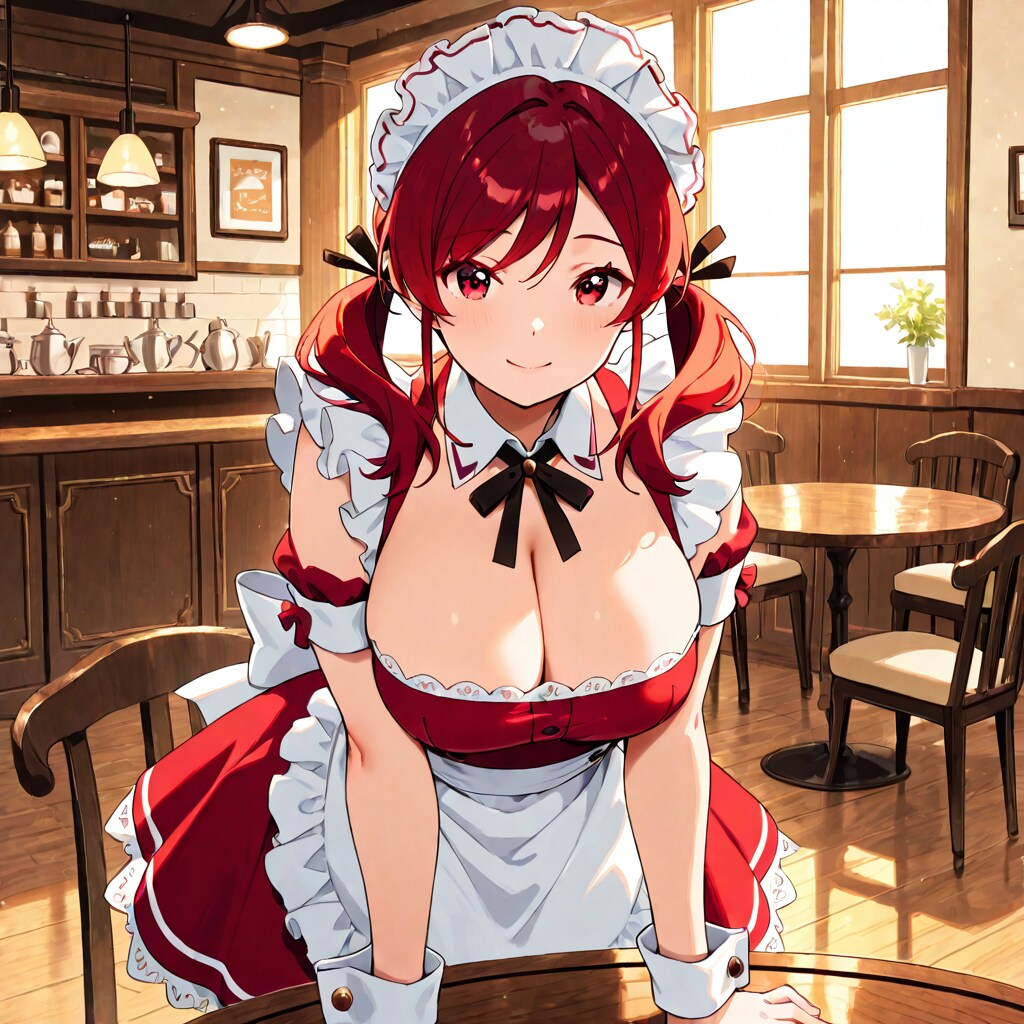 紅のクラシックメイド | の人気AIイラスト・グラビア