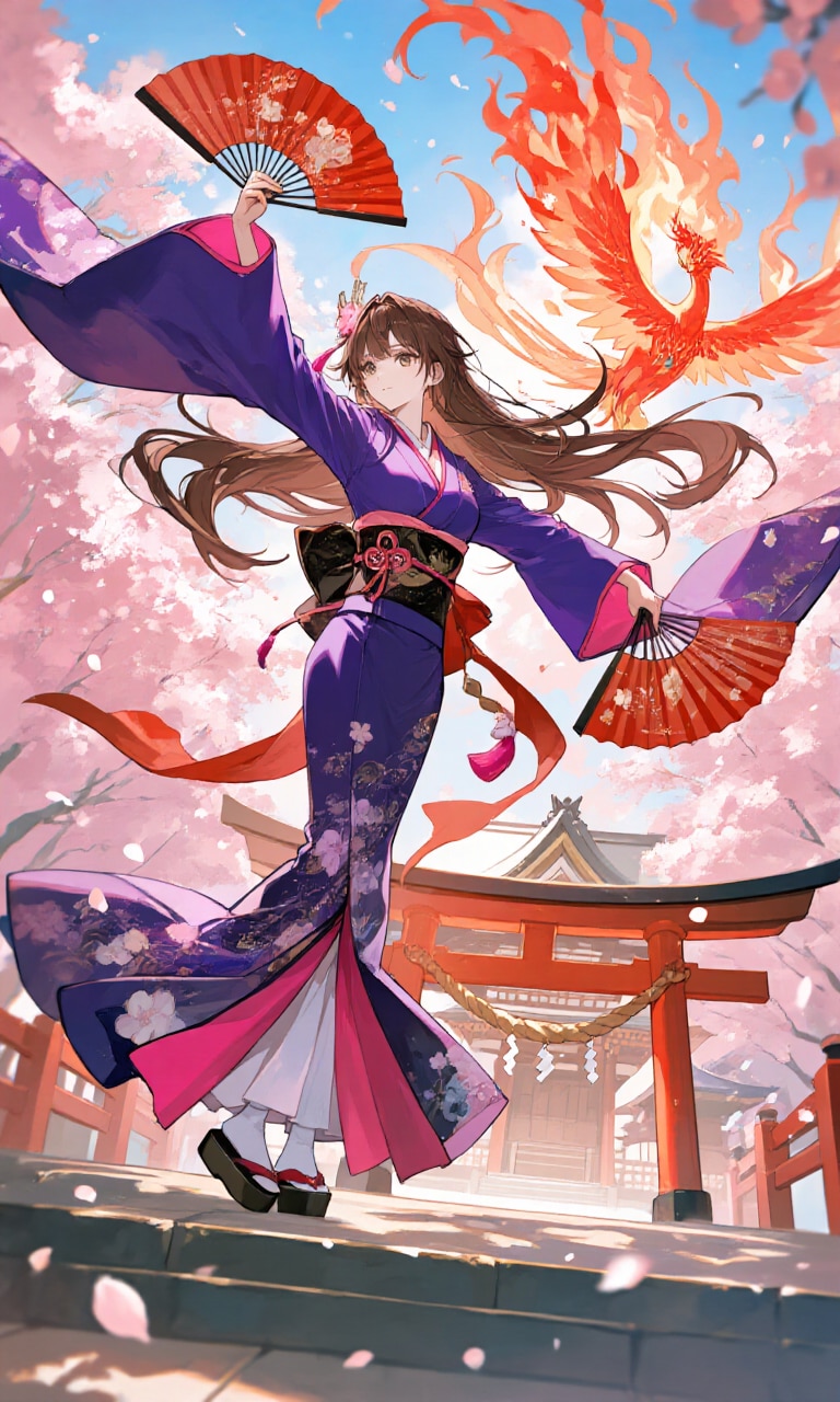 鉄扇女子と朱雀 | の人気AIイラスト・グラビア