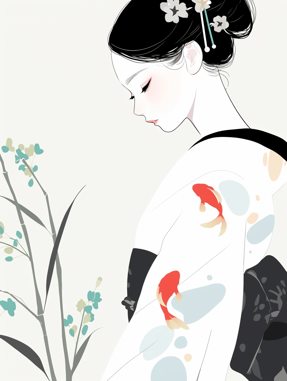 和装淑女 | の人気AIイラスト・グラビア