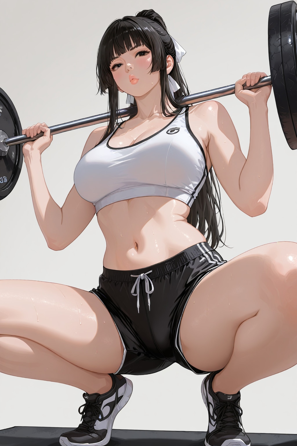 トレーニングする姫騎士